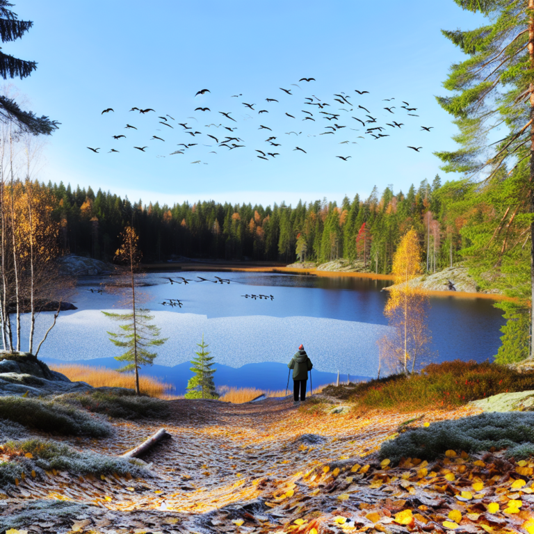 November Hike at Lake Orajärvi, Nuuksio National Park