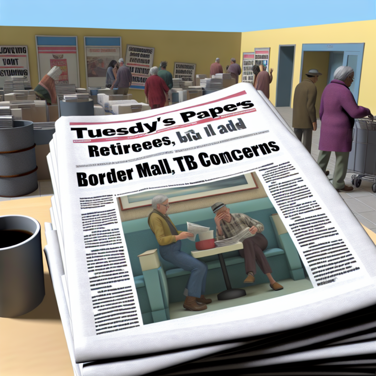 Tuesday's Papers: Retirees, Border Mall Bid, and TB Concerns