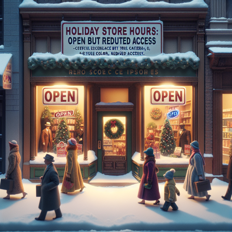 Holiday Store Hours: Open But Reduced Access