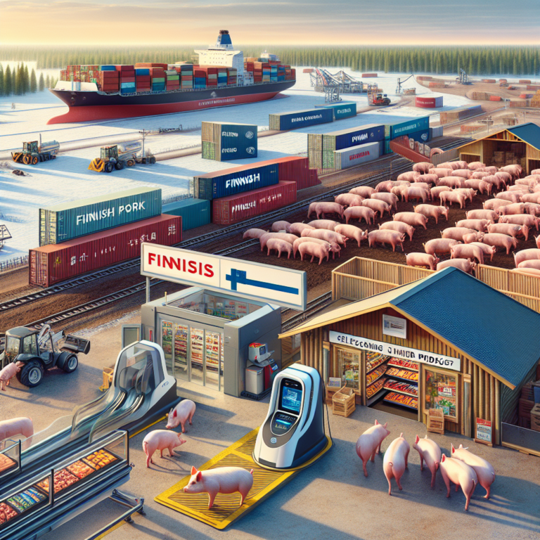 Finnish Pork Exports to China Amid Business Closures and Self-Scanning Rise