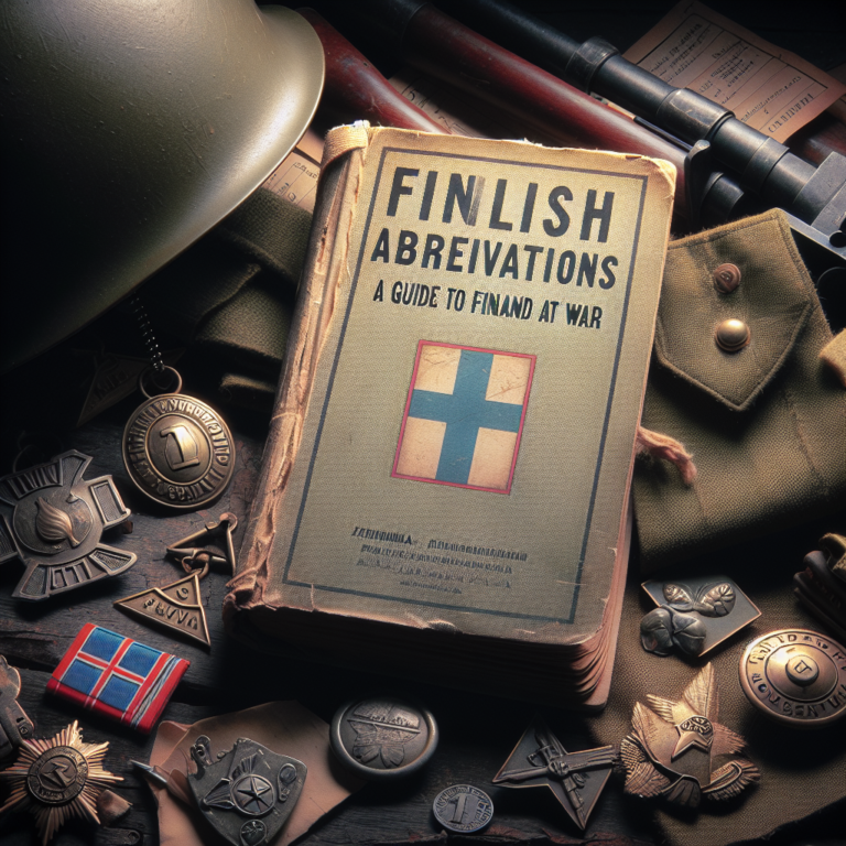 Finnish Abbreviations: A Guide to Finland at War Finnish Abbreviations: A Guide to Finland at War