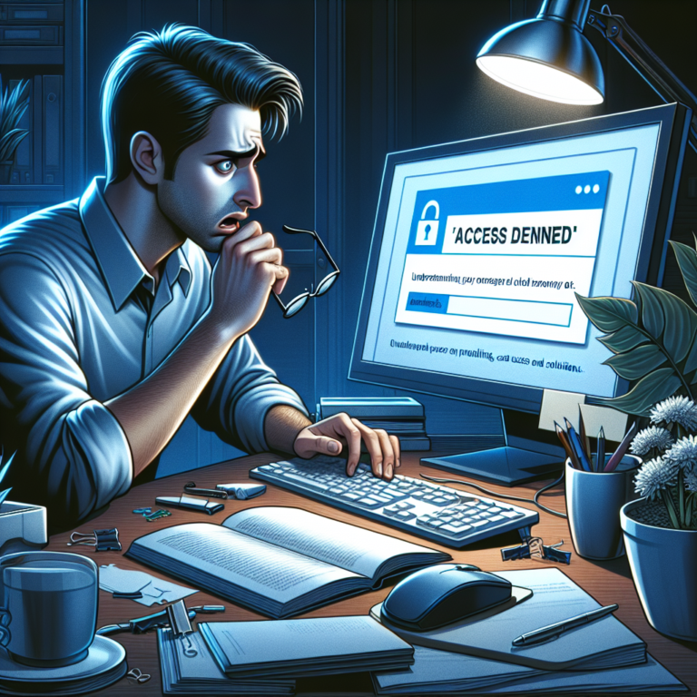 Understanding the 'Access Denied' Error: Causes and Solutions